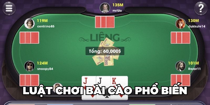 Luật chơi bài Cào phổ biến