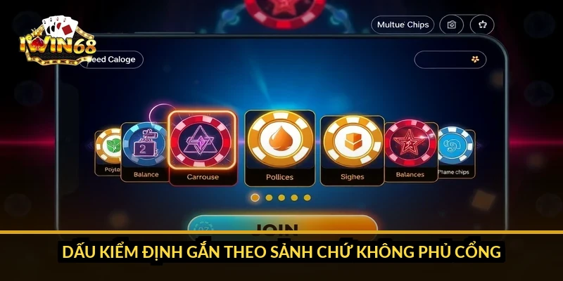 Dấu kiểm định gắn theo sảnh chứ không phủ cổng